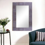 35" Gray Glass Framed Accent Mirror - Montana Home & Kitchen Co.