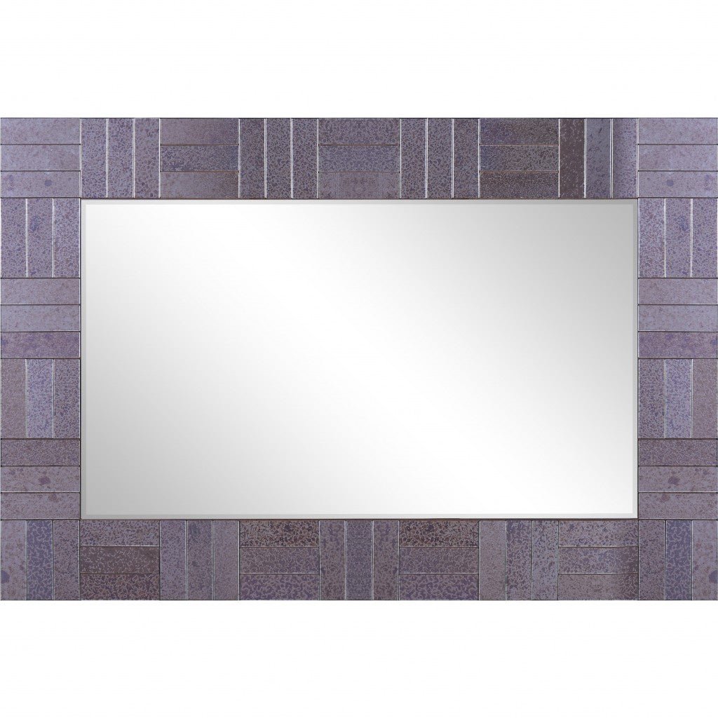 35" Gray Glass Framed Accent Mirror - Montana Home & Kitchen Co.