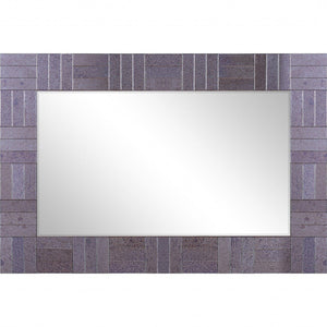 35" Gray Glass Framed Accent Mirror - Montana Home & Kitchen Co.