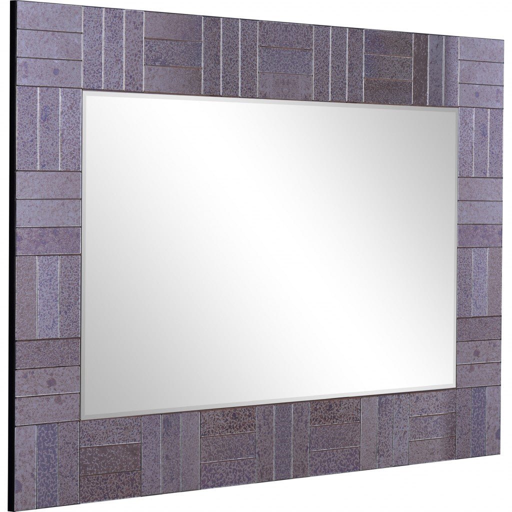 35" Gray Glass Framed Accent Mirror - Montana Home & Kitchen Co.