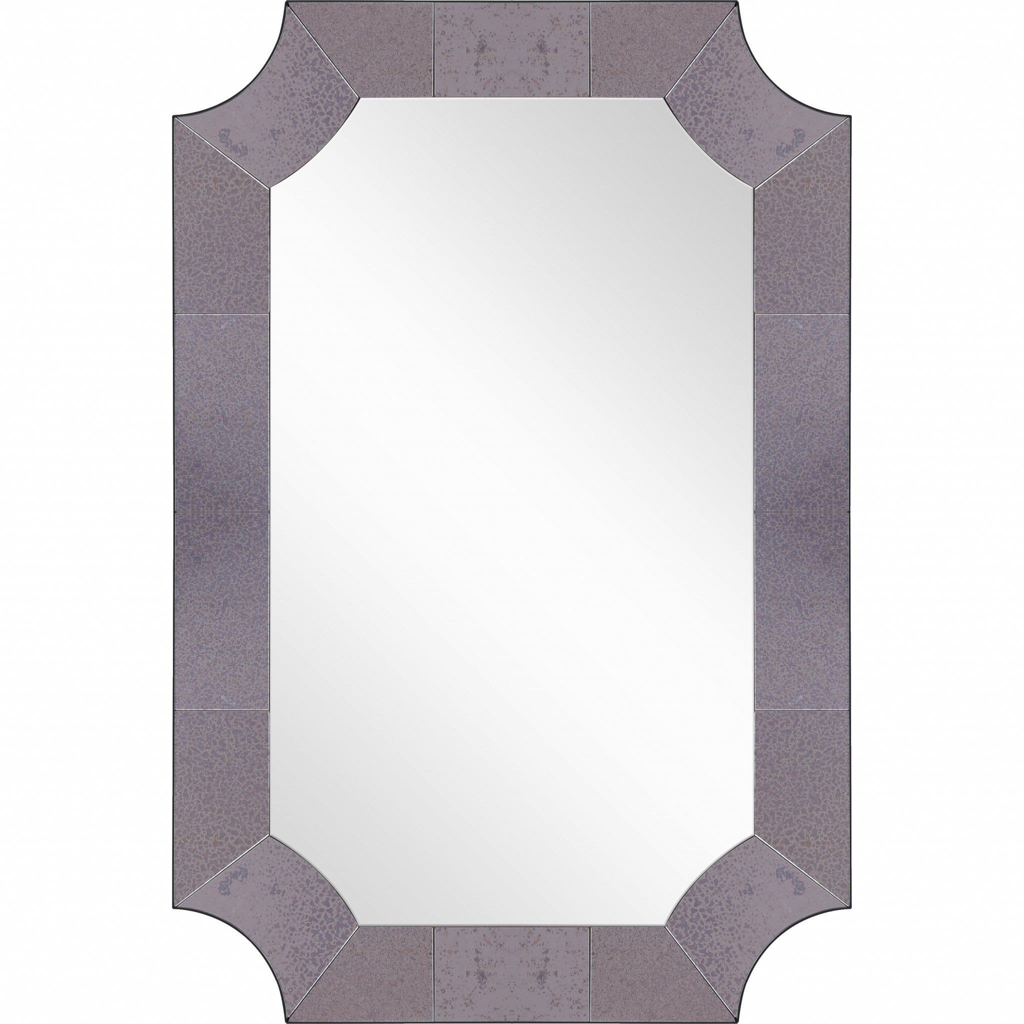 35" Gray Novelty Glass Framed Accent Mirror - Montana Home & Kitchen Co.