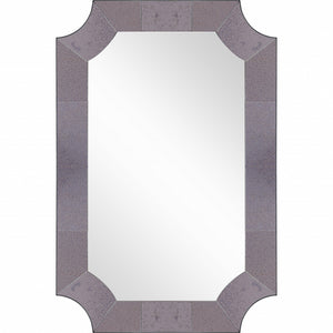 35" Gray Novelty Glass Framed Accent Mirror - Montana Home & Kitchen Co.