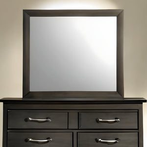 35" Gray Oak Framed Accent Mirror - Montana Home & Kitchen Co.