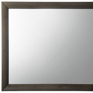 35" Gray Oak Framed Accent Mirror - Montana Home & Kitchen Co.