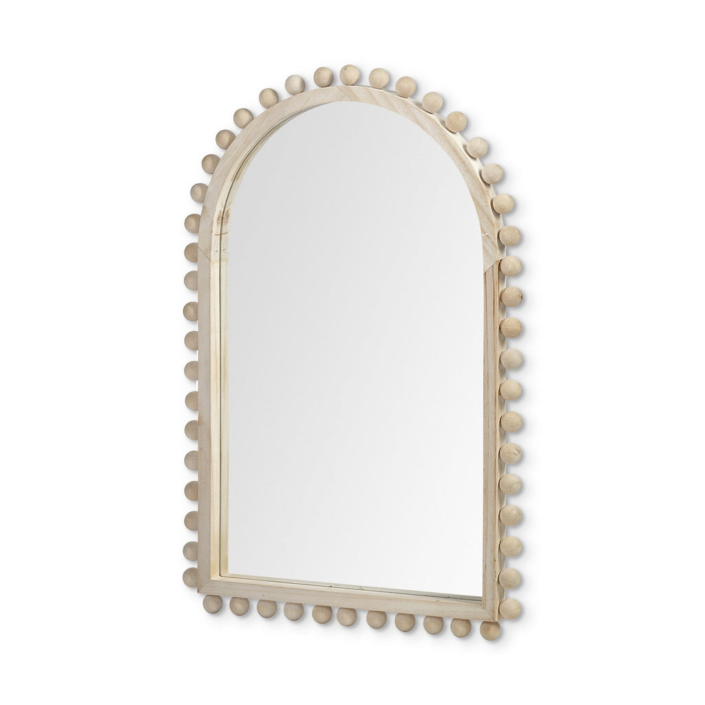 35" Natural Arch Wood Framed Accent Mirror - Montana Home & Kitchen Co.