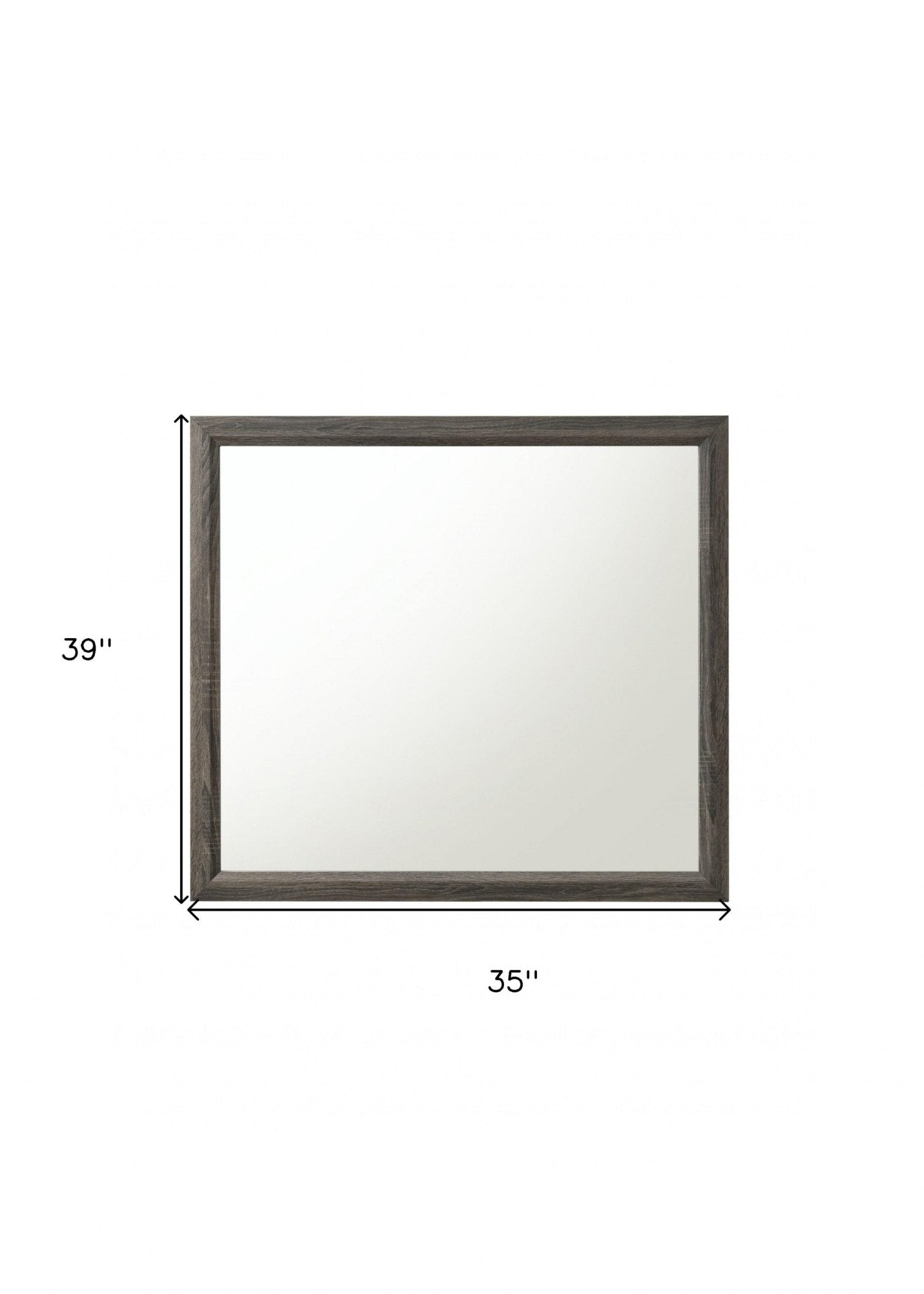 35" Rectangle Wall Mounted Accent Mirror With Frame - Montana Home & Kitchen Co.