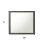 35" Rectangle Wall Mounted Accent Mirror With Frame - Montana Home & Kitchen Co.