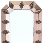 35" Rose Gold Glass Framed Accent Mirror - Montana Home & Kitchen Co.