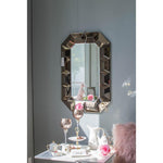 35" Rose Gold Glass Framed Accent Mirror - Montana Home & Kitchen Co.