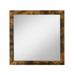 35" Rustic Oak Rectangle Dresser Mirror Mounts To Dresser With Frame - Montana Home & Kitchen Co.