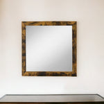 35" Rustic Oak Rectangle Dresser Mirror Mounts To Dresser With Frame - Montana Home & Kitchen Co.