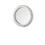 35" White Abstract Framed Accent Mirror - Montana Home & Kitchen Co.