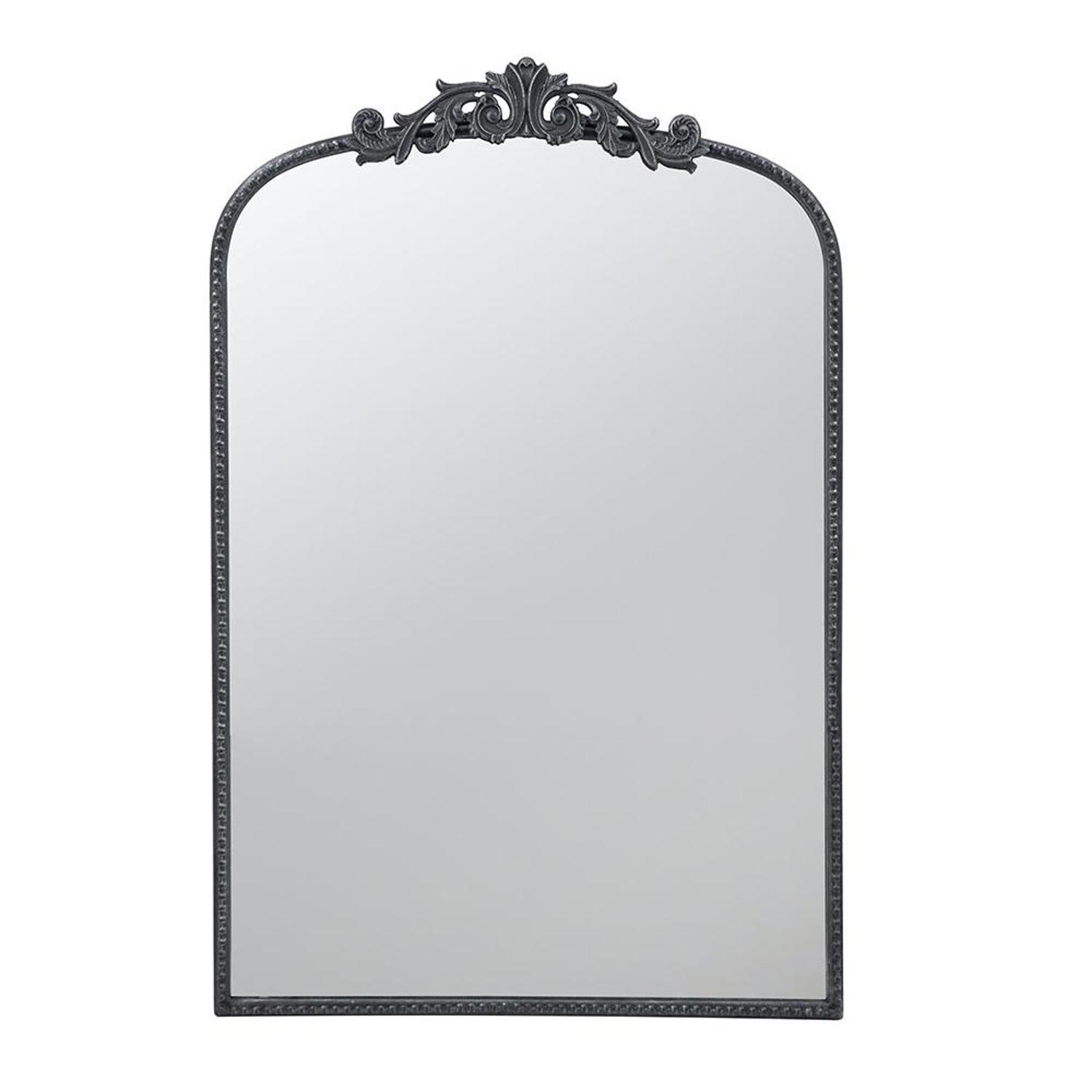 36" Black Arch Iron Framed Accent Mirror - Montana Home & Kitchen Co.