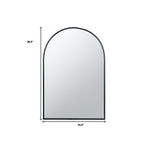 36" Black Metal Arch Accent Mirror - Montana Home & Kitchen Co.