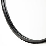 36" Black Oval Metal Framed Accent Mirror - Montana Home & Kitchen Co.