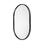 36" Black Oval Metal Framed Accent Mirror - Montana Home & Kitchen Co.