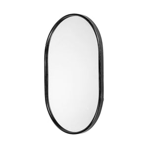 36" Black Oval Metal Framed Accent Mirror - Montana Home & Kitchen Co.