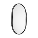 36" Black Oval Metal Framed Accent Mirror - Montana Home & Kitchen Co.