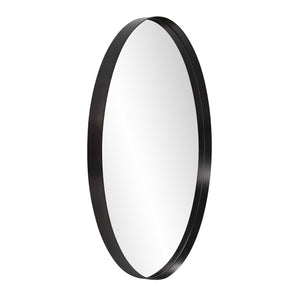 36" Black Round Framed Accent Mirror - Montana Home & Kitchen Co.