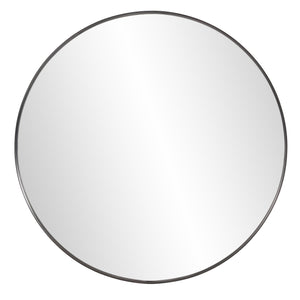 36" Black Round Framed Accent Mirror - Montana Home & Kitchen Co.