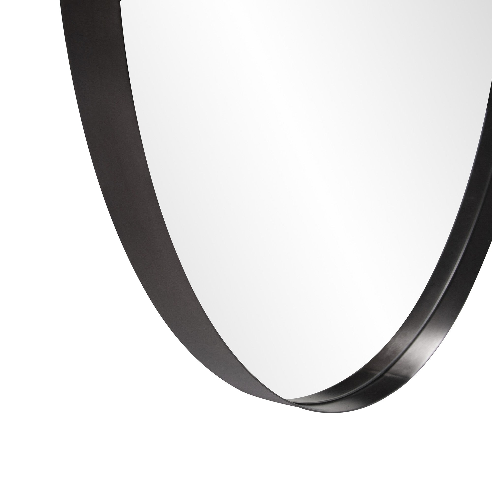 36" Black Round Framed Accent Mirror - Montana Home & Kitchen Co.