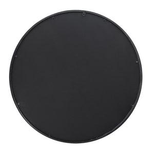 36" Black Round Iron Framed Accent Mirror - Montana Home & Kitchen Co.