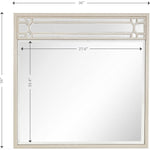 36" Champagne Square Metal Framed Accent Mirror - Montana Home & Kitchen Co.