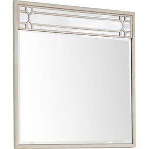 36" Champagne Square Metal Framed Accent Mirror - Montana Home & Kitchen Co.