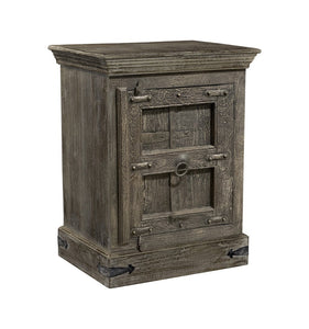 36" Distressed Brown Solid Wood Nightstand - Montana Home & Kitchen Co.