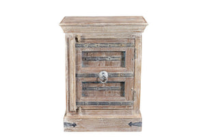 36" Distressed White Solid Wood Nightstand - Montana Home & Kitchen Co.