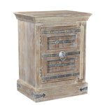 36" Distressed White Solid Wood Nightstand - Montana Home & Kitchen Co.