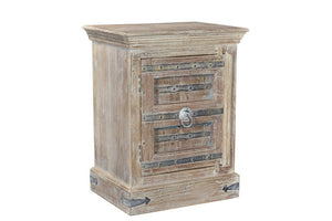 36" Distressed White Solid Wood Nightstand - Montana Home & Kitchen Co.