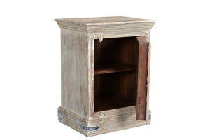 36" Distressed White Solid Wood Nightstand - Montana Home & Kitchen Co.