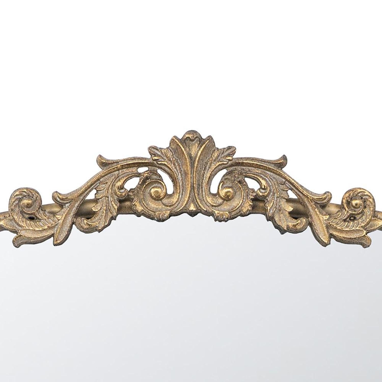 36" Gold Arch Iron Framed Accent Mirror - Montana Home & Kitchen Co.