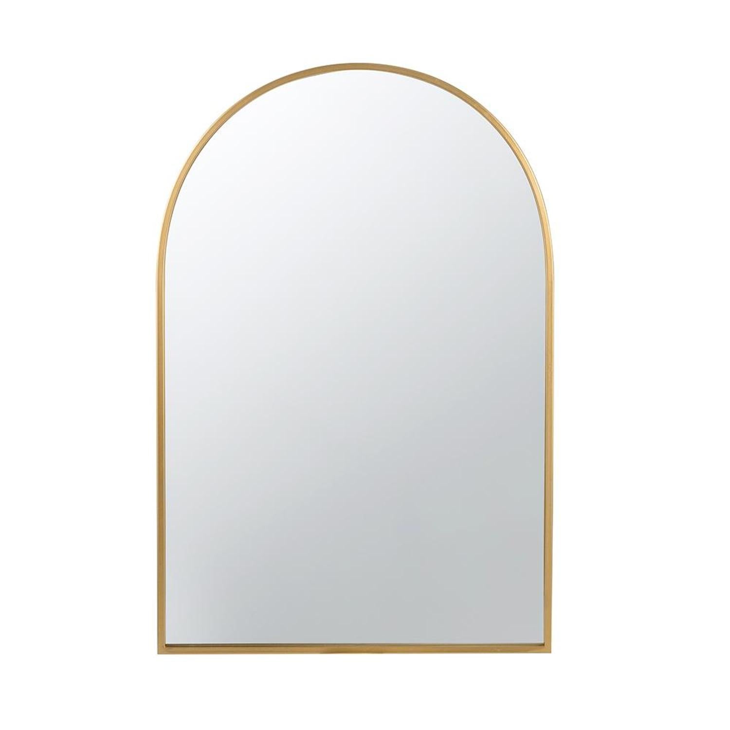 36" Gold Arch Iron Framed Accent Mirror - Montana Home & Kitchen Co.