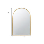 36" Gold Arch Iron Framed Accent Mirror - Montana Home & Kitchen Co.