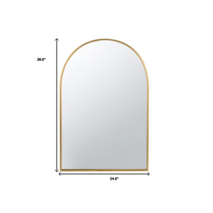 36" Gold Arch Iron Framed Accent Mirror - Montana Home & Kitchen Co.