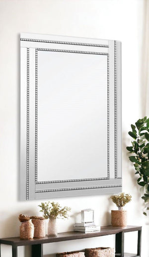 36" Silver Glass Framed Accent Mirror - Montana Home & Kitchen Co.