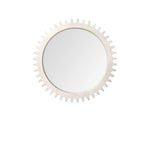 36" White Abstract Framed Accent Mirror - Montana Home & Kitchen Co.