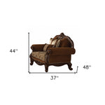 37" Brown Velvet Damask Club Chair - Montana Home & Kitchen Co.