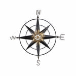 39" Black Rustic Compass Metal Wall Decor - Montana Home & Kitchen Co.