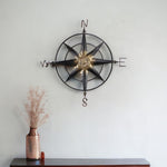 39" Black Rustic Compass Metal Wall Decor - Montana Home & Kitchen Co.