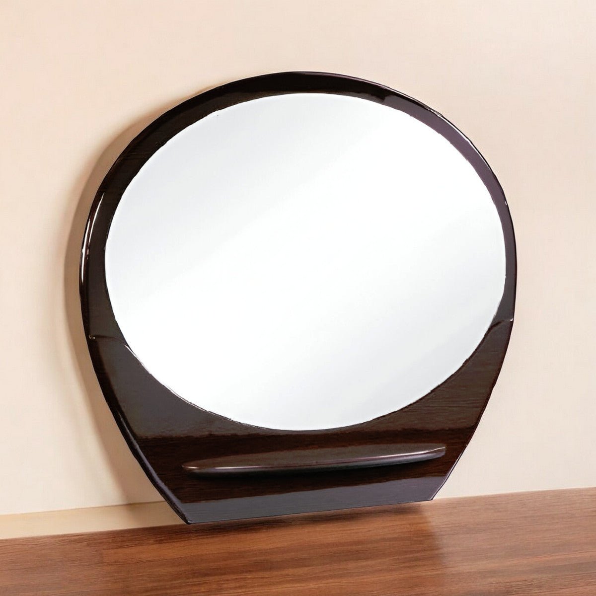 39" Brown Oval Framed Dresser Mirror - Montana Home & Kitchen Co.