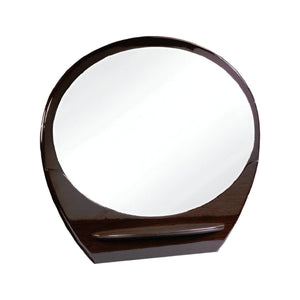 39" Brown Oval Framed Dresser Mirror - Montana Home & Kitchen Co.