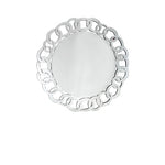 39" Clear Round Glass Framed Accent Mirror - Montana Home & Kitchen Co.