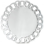 39" Clear Round Glass Framed Accent Mirror - Montana Home & Kitchen Co.