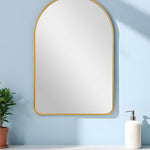 39" Gold Arch Metal Framed Bathroom Vanity Mirror - Montana Home & Kitchen Co.