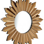 39" Gold Sunburst Glass Framed Accent Mirror - Montana Home & Kitchen Co.