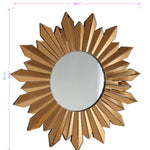 39" Gold Sunburst Glass Framed Accent Mirror - Montana Home & Kitchen Co.