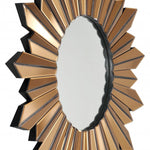 39" Gold Sunburst Glass Framed Accent Mirror - Montana Home & Kitchen Co.